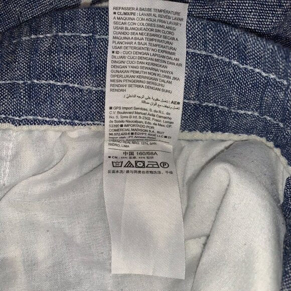 Old Navy Women's Blue White Striped Drawstring Linen Pants Size Small - Picture 8 of 12